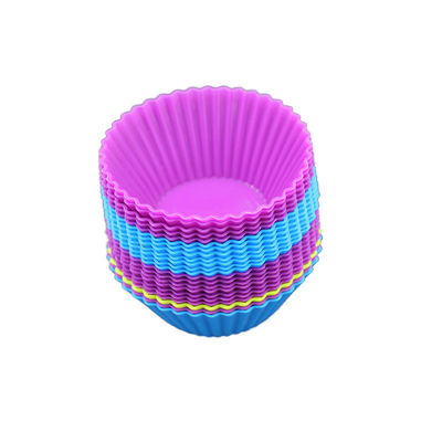 Tazze inodore del muffin del silicone di ROHS, casse riutilizzabili del bigné del silicone