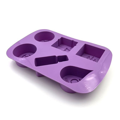 Muffe su ordinazione non tossiche riutilizzabili del sapone, muffe insipide del silicone per la saponeria