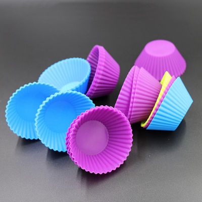 Tazze inodore del muffin del silicone di ROHS, casse riutilizzabili del bigné del silicone