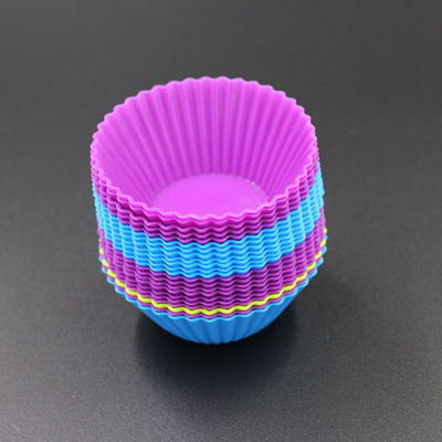 Tazze inodore del muffin del silicone di ROHS, casse riutilizzabili del bigné del silicone