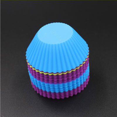 Tazze inodore del muffin del silicone di ROHS, casse riutilizzabili del bigné del silicone
