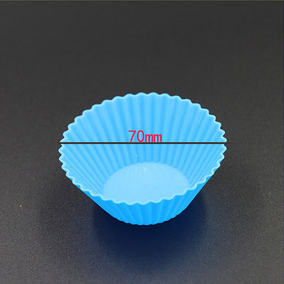 Tazze inodore del muffin del silicone di ROHS, casse riutilizzabili del bigné del silicone
