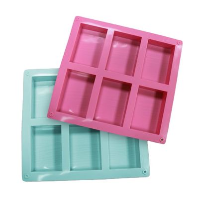 Stampo per sapone in silicone rettangolare resistente al calore, inodore, antiaderente, fatto in casa