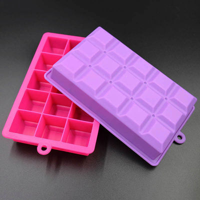 Vassoi quadrati innocui per cubetti di ghiaccio in silicone 15 cavità multicolori riutilizzabili