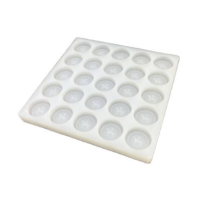 Vassoi rotondi per stampi per caramelle in silicone ghiaccio riutilizzabili 25 cavità diametro 35 mm