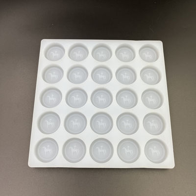 Vassoi rotondi per stampi per caramelle in silicone ghiaccio riutilizzabili 25 cavità diametro 35 mm
