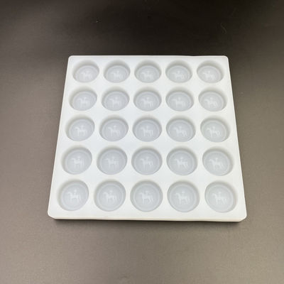 Vassoi rotondi per stampi per caramelle in silicone ghiaccio riutilizzabili 25 cavità diametro 35 mm