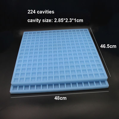 Stampo per caramelle in silicone quadrato a 224 cavità resistente al calore per caramello