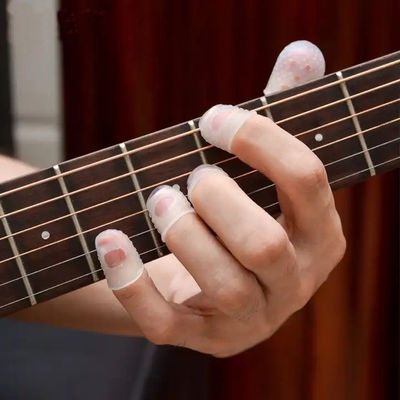 Custodia protettiva per dita in silicone morbido resistente al calore per chitarra antidolore