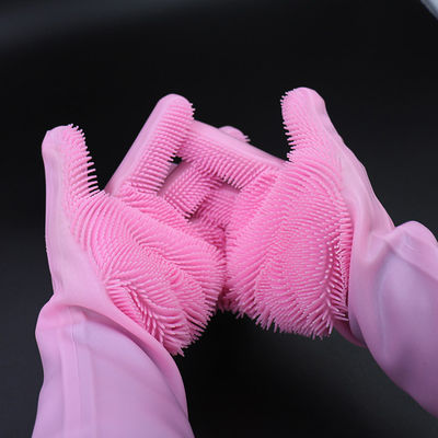 cucina Guanti multicolori di lavaggio del piatto del silicone, guanti amichevoli della mano del silicone di Eco