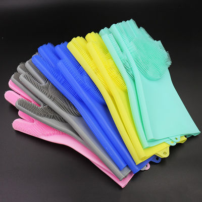cucina Guanti multicolori di lavaggio del piatto del silicone, guanti amichevoli della mano del silicone di Eco